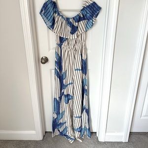 Fab’rik Off The Shoulder Wide Leg Romper, SIZE small